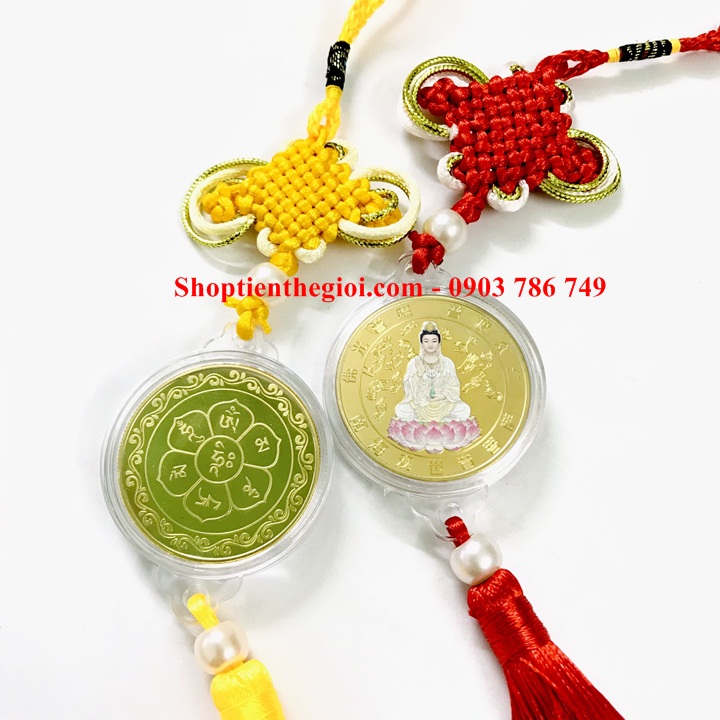 Dây Treo Xu Quan Âm Vàng In Màu  -  SP005203 